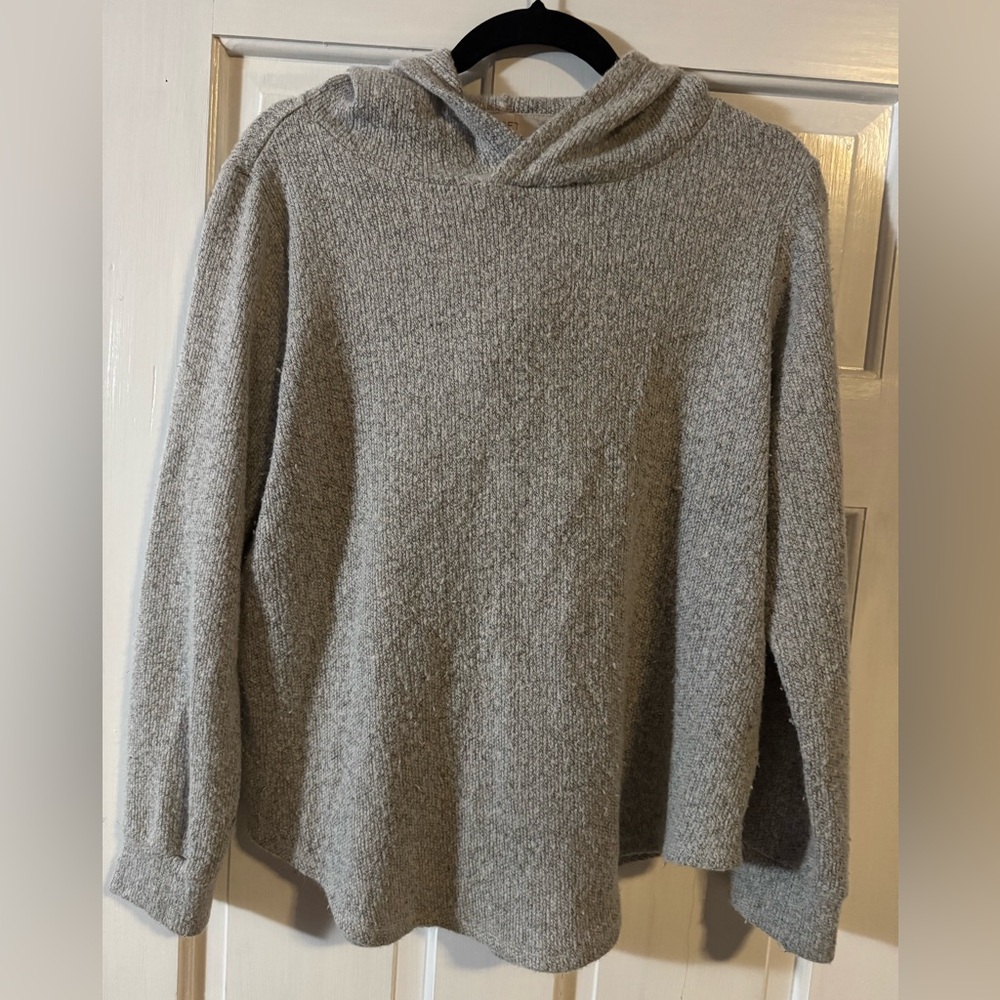 LOFT Light Gray Cowl Neck Sweater